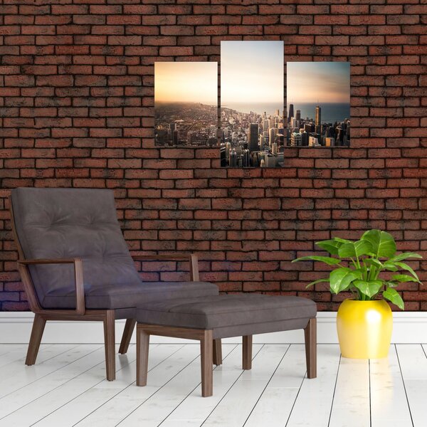 Slika zalaska sunca nad gradom (90x60 cm)