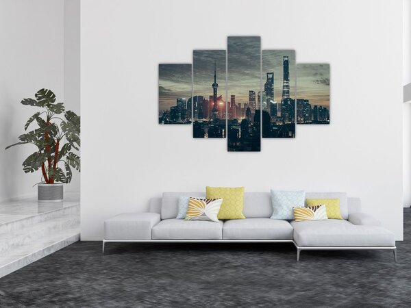 Slika grada u sumrak (150x105 cm)