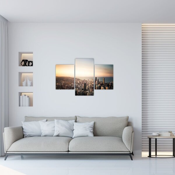 Slika zalaska sunca nad gradom (90x60 cm)