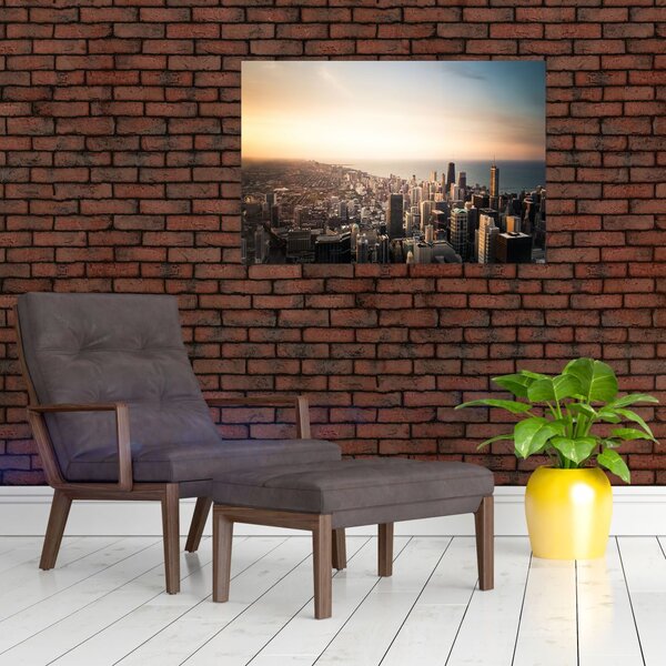 Slika zalaska sunca nad gradom (90x60 cm)