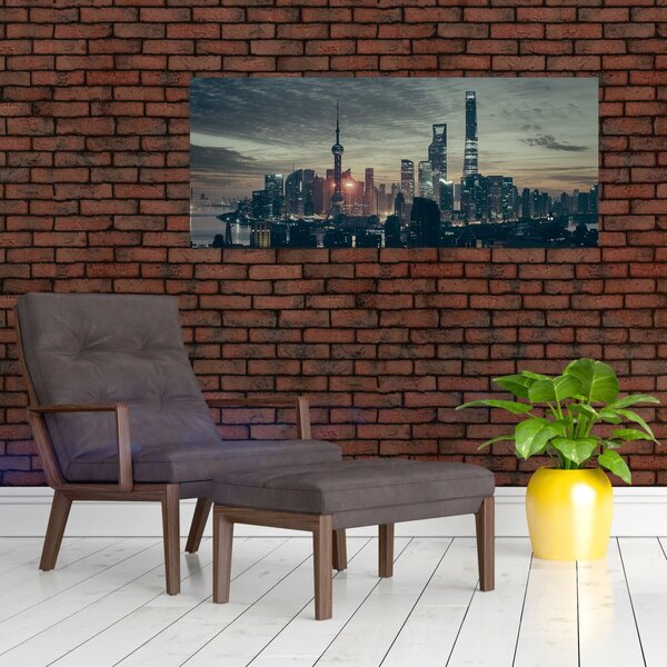 Slika grada u sumrak (120x50 cm)