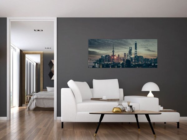 Slika grada u sumrak (120x50 cm)