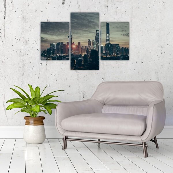 Slika grada u sumrak (90x60 cm)