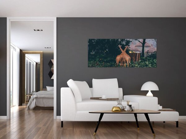 Slika dviju žirafa (120x50 cm)