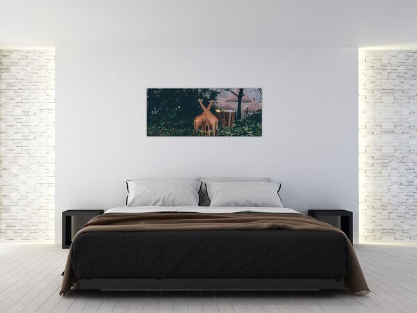 Slika dviju žirafa (120x50 cm)