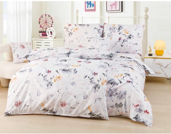 Bijele mikrosatenske posteljine za krevet 140x200 cm u setu od 6 kom Maria - My House