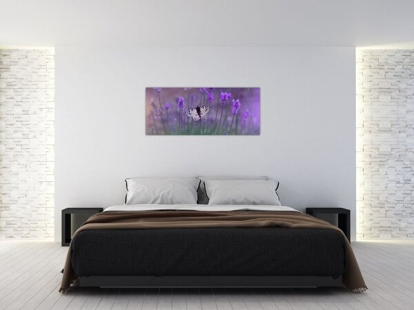 Slika - Leptir u lavandi (120x50 cm)