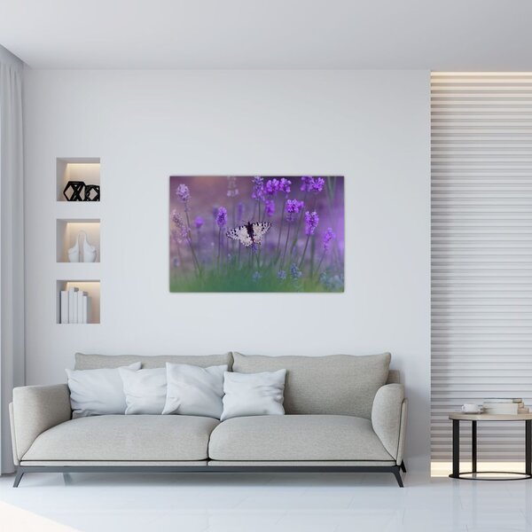 Slika - Leptir u lavandi (90x60 cm)