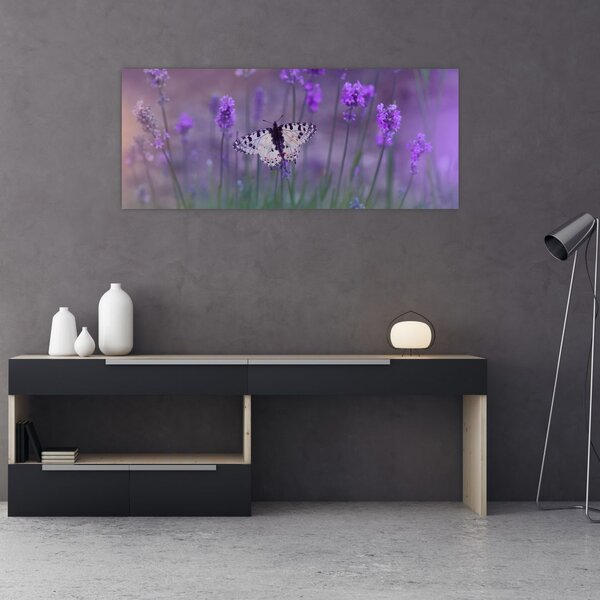 Slika - Leptir u lavandi (120x50 cm)