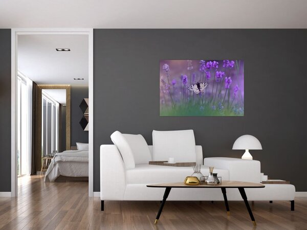 Slika - Leptir u lavandi (90x60 cm)