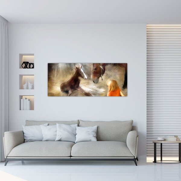 Slika - Dobrodošao u svijet, ždrijebe (120x50 cm)