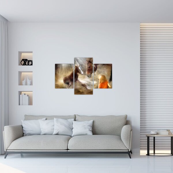 Slika - Dobrodošao u svijet, ždrijebe (90x60 cm)