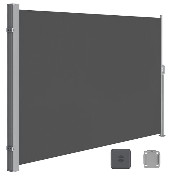 Bočna tenda HORIZON za terasu, 180x450cm, siva SongmicsHome