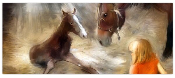 Slika - Dobrodošao u svijet, ždrijebe (120x50 cm)