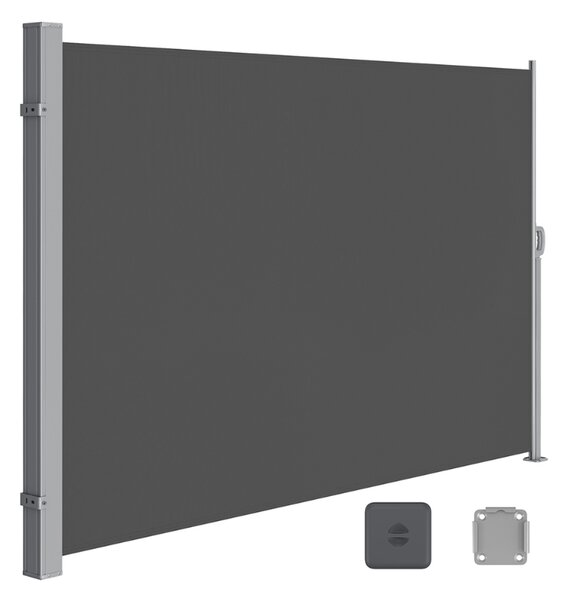 Bočna tenda HORIZON za terasu, 160x300cm, siva SongmicsHome