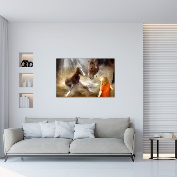 Slika - Dobrodošao u svijet, ždrijebe (90x60 cm)