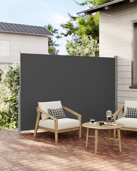 Bočna tenda HORIZON za terasu, 160x300cm, siva SongmicsHome