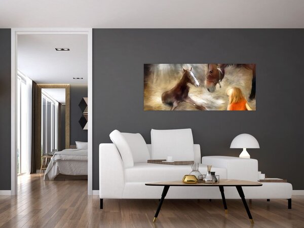 Slika - Dobrodošao u svijet, ždrijebe (120x50 cm)