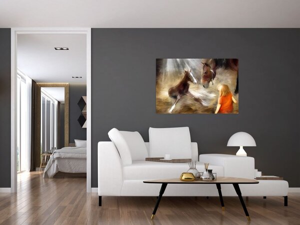 Slika - Dobrodošao u svijet, ždrijebe (90x60 cm)