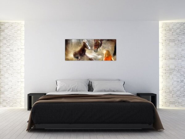Slika - Dobrodošao u svijet, ždrijebe (120x50 cm)