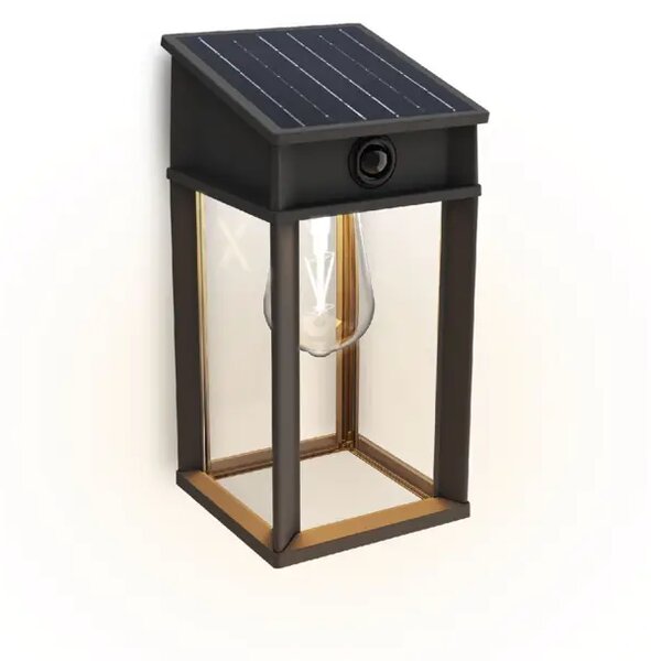 Geri VANJSKA ZIDNA SOLARNA SVJETILJKA SA SENZOROM 3.2W 2700K CRNA 8720169361829