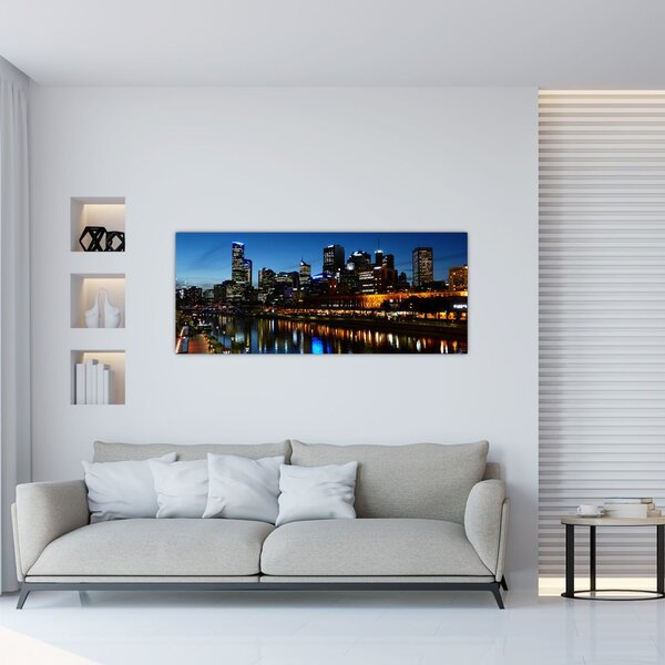 Slika noći u Melbourneu (120x50 cm)