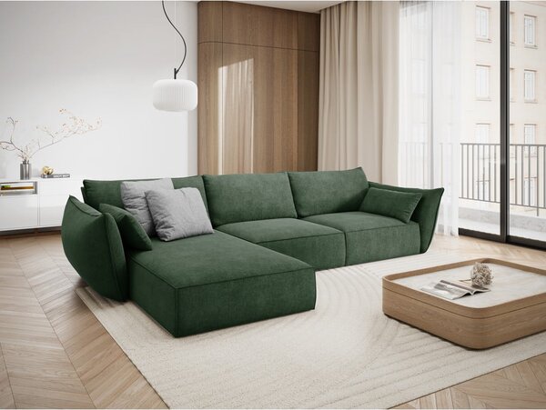 Tamno zelena kutna garnitura (lijevi kut) Vanda - Mazzini Sofas