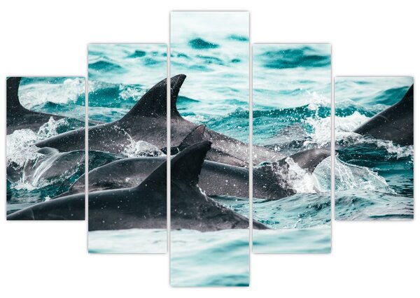 Slika - Dupini u oceanu (150x105 cm)