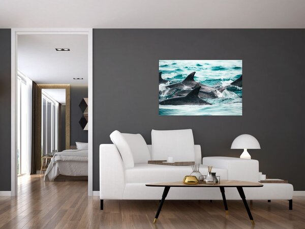 Slika - Dupini u oceanu (90x60 cm)