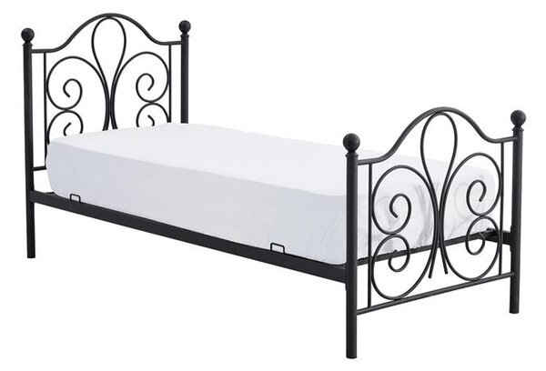 Jednostruki krevet 90 cm Patience (bez madraca) (crna)