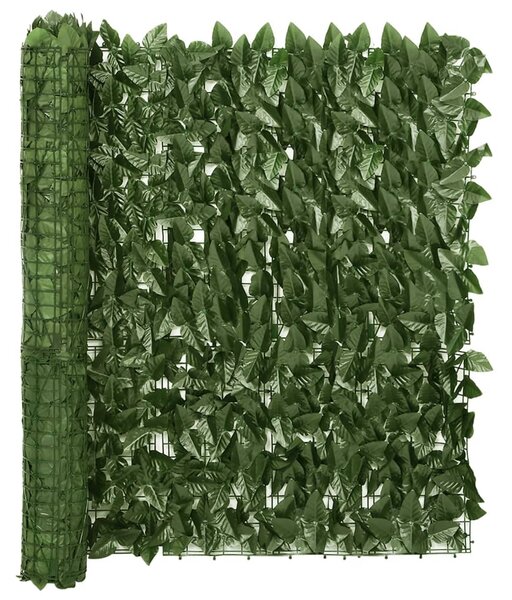 VidaXL Balkonski zastor s tamnozelenim lišćem 600 x 100 cm