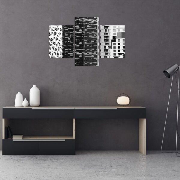 Slika crno-bijele arhitekture (90x60 cm)
