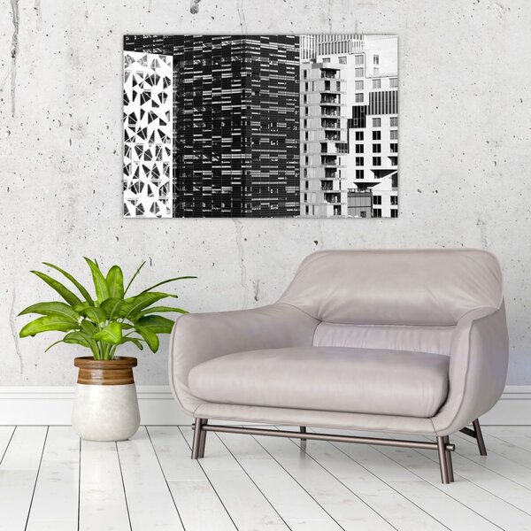 Slika crno-bijele arhitekture (90x60 cm)