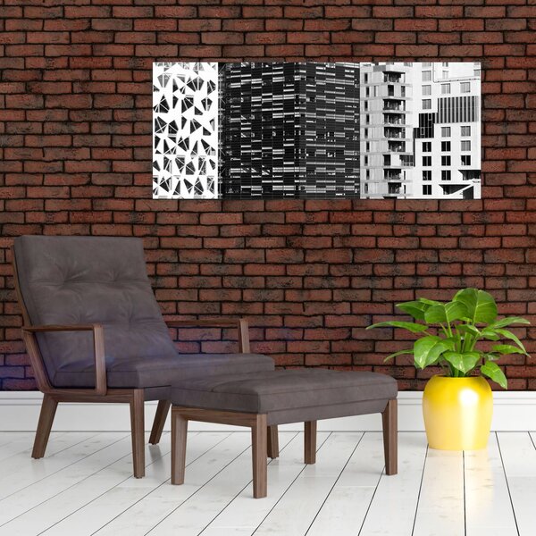 Slika crno-bijele arhitekture (120x50 cm)