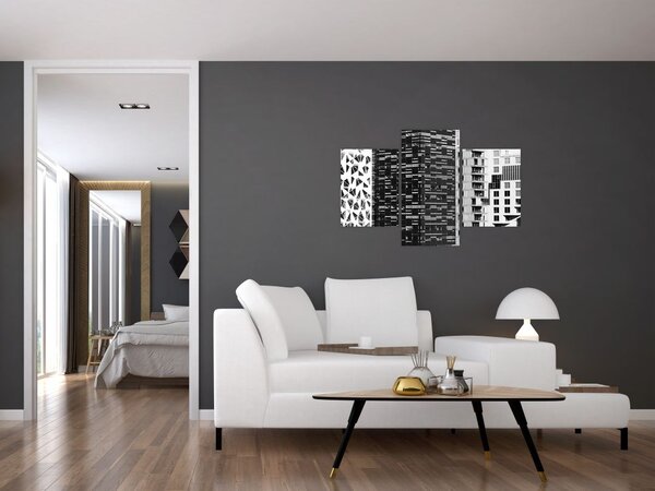 Slika crno-bijele arhitekture (90x60 cm)