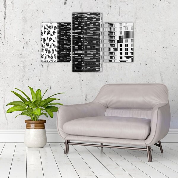 Slika crno-bijele arhitekture (90x60 cm)