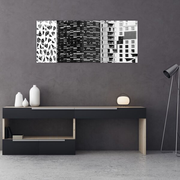 Slika crno-bijele arhitekture (120x50 cm)
