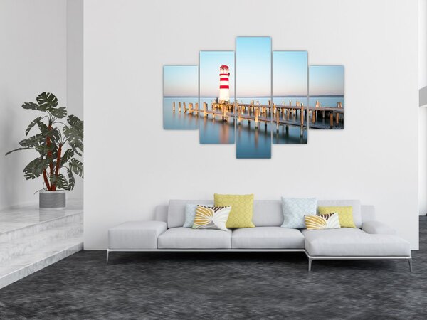Slika svjetionika u zoru (150x105 cm)