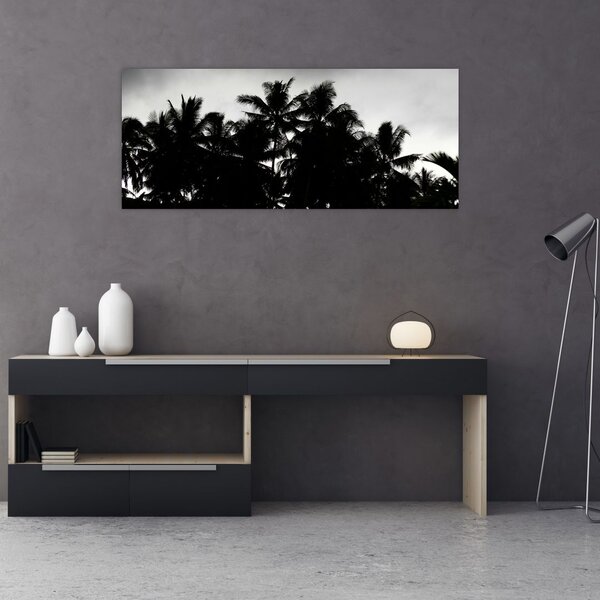 Crno-bijela slika - palme (120x50 cm)