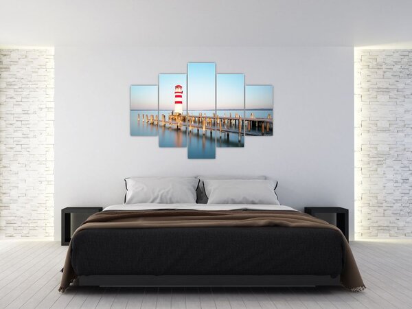Slika svjetionika u zoru (150x105 cm)
