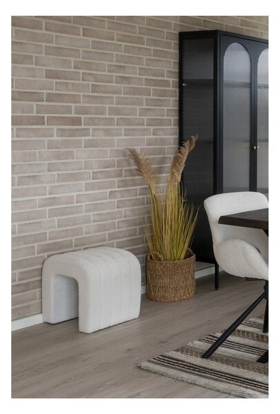 Bijeli tabure od bouclé tkanine Colma – House Nordic