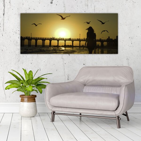 Slika - Šetnja plažom (120x50 cm)