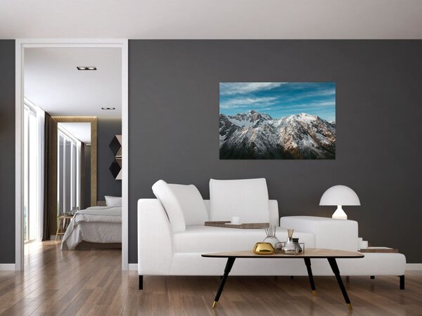 Slika snježnih vrhova, Fiordland (90x60 cm)