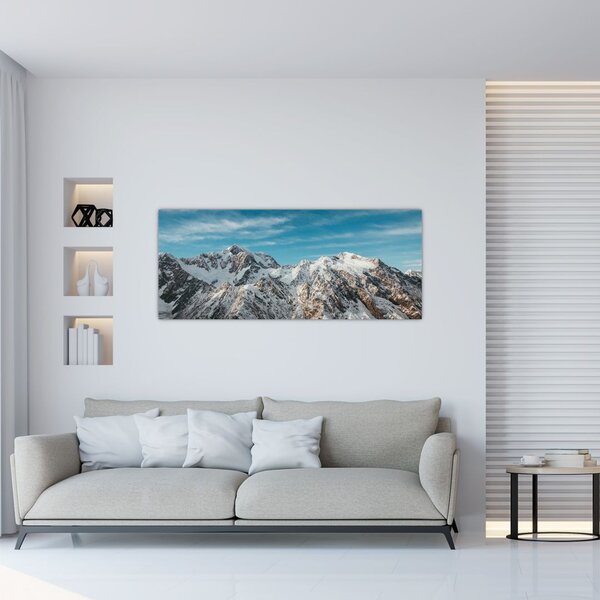 Slika snježnih vrhova, Fiordland (120x50 cm)