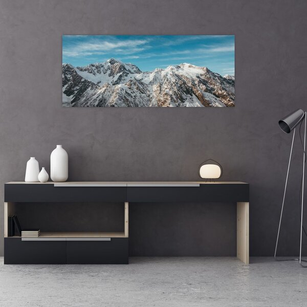 Slika snježnih vrhova, Fiordland (120x50 cm)