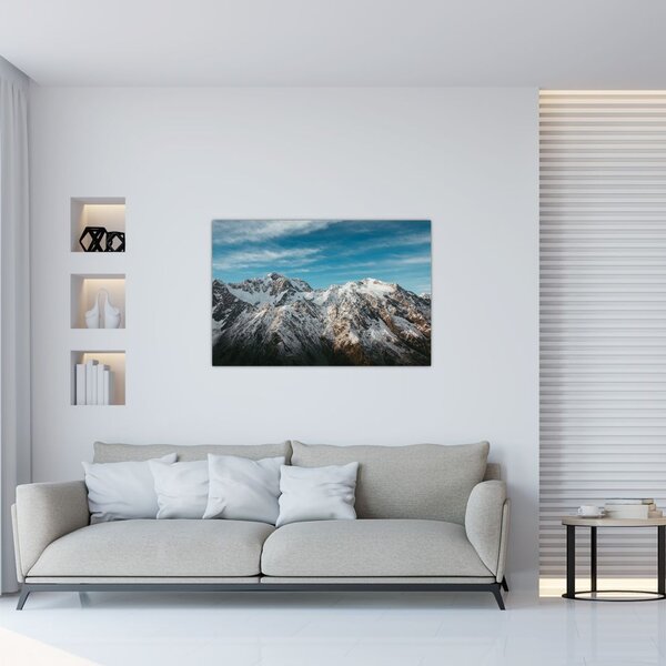 Slika snježnih vrhova, Fiordland (90x60 cm)