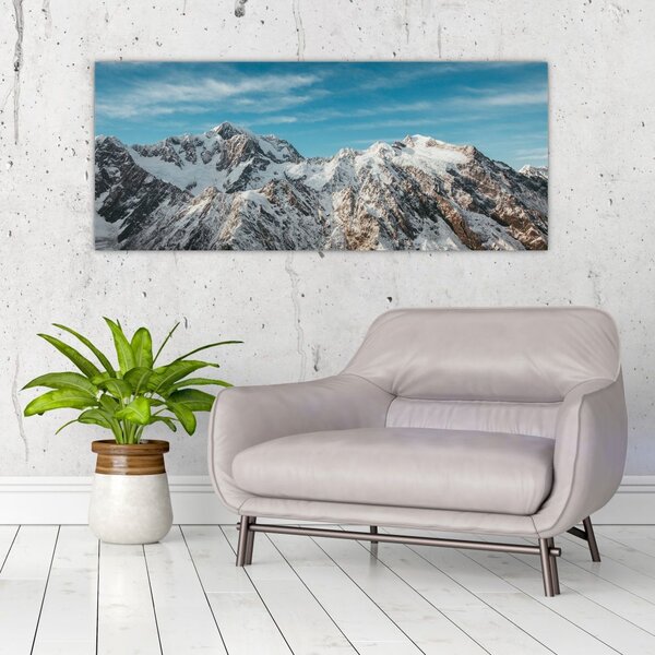 Slika snježnih vrhova, Fiordland (120x50 cm)