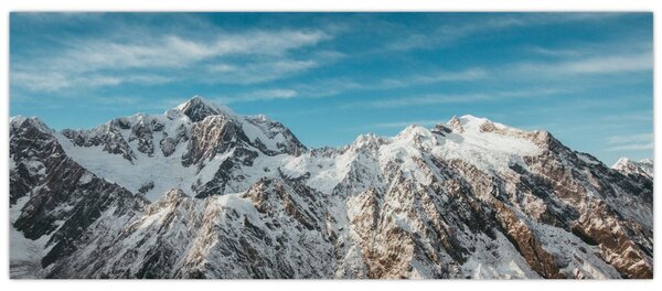 Slika snježnih vrhova, Fiordland (120x50 cm)