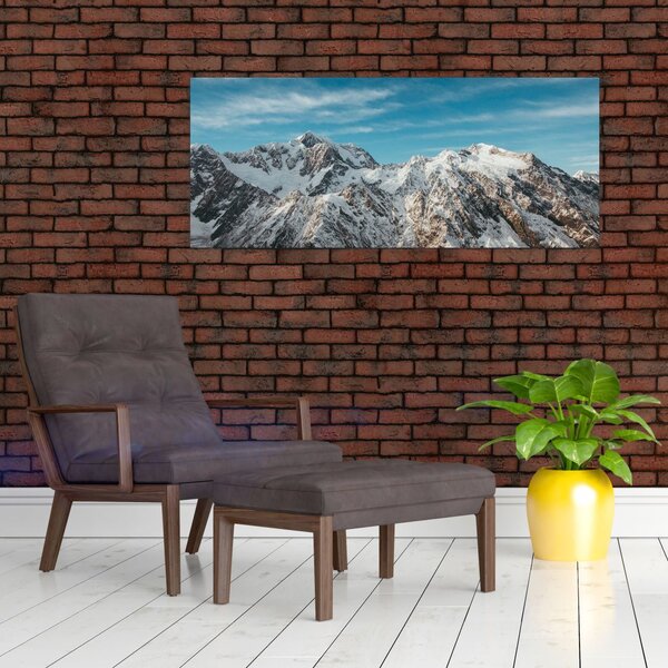 Slika snježnih vrhova, Fiordland (120x50 cm)