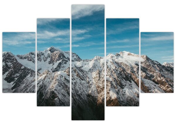 Slika snježnih vrhova, Fiordland (150x105 cm)